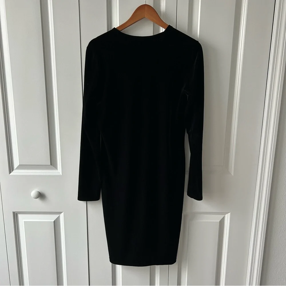 DKNY Women’s Velour‎ Duster Black